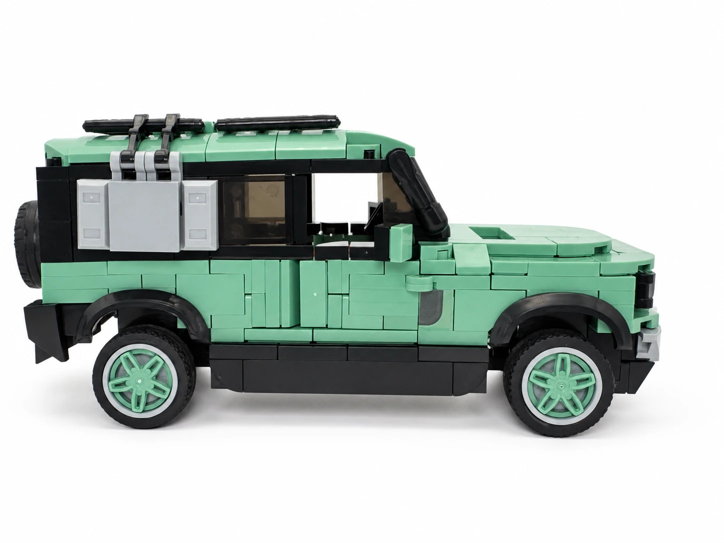 Mint green brick-built off-roader selected by Brickora