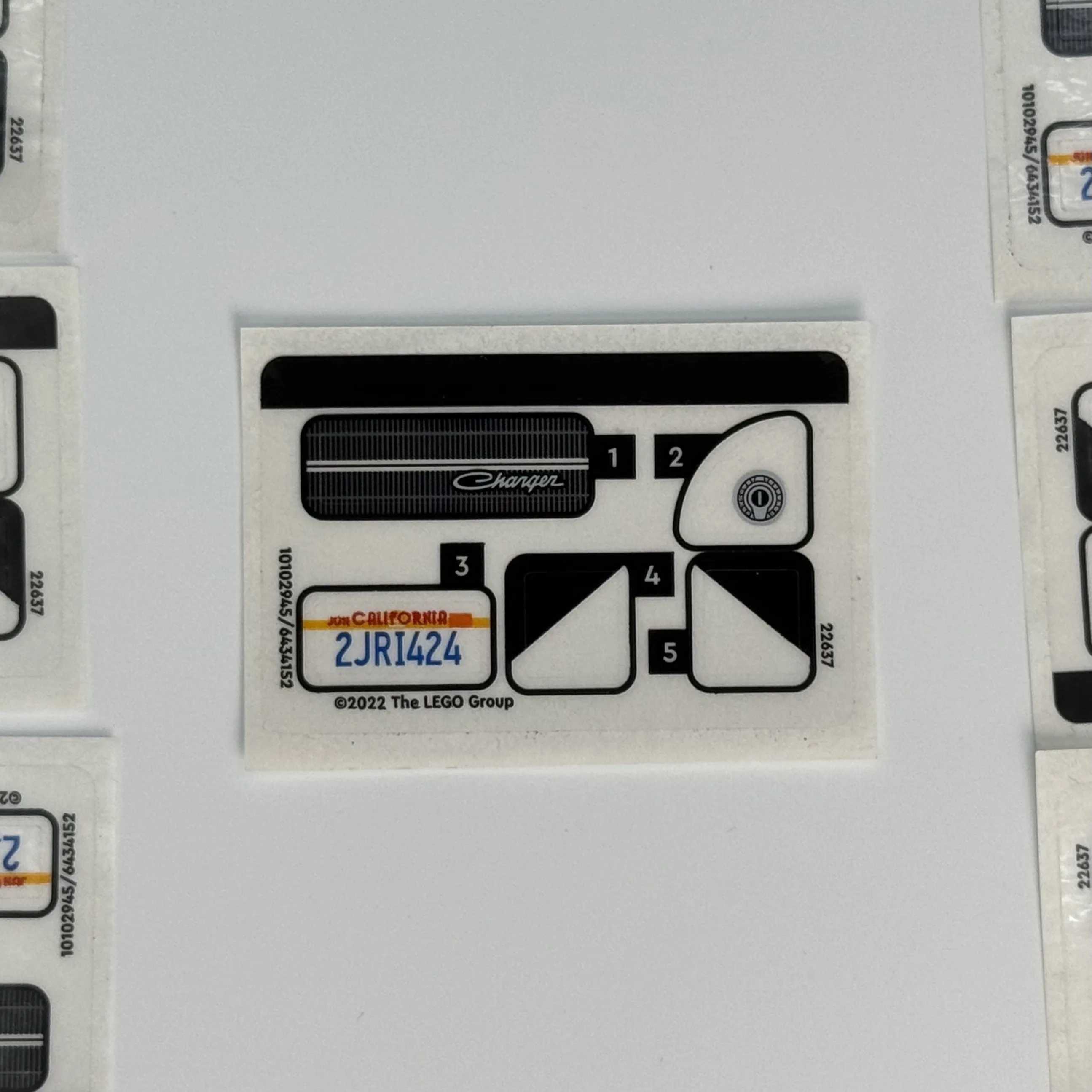 LEGO Speed Champions 76912 Fast & Furious 1970 Dodge Charger R/T - Stock No. ST0104 original unused new old stock sticker sheet thumbnail
